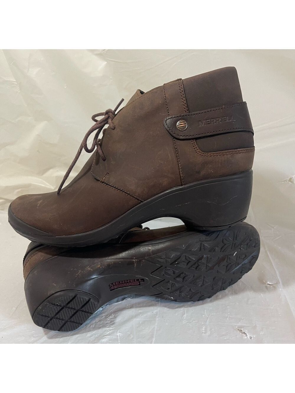 Merrell Veranda Butter Rum
Brown Leather Ankle Booties Women Size 10